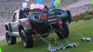 Forget A White Limo, This Is The Coolest Car To Leave Your Wedding In